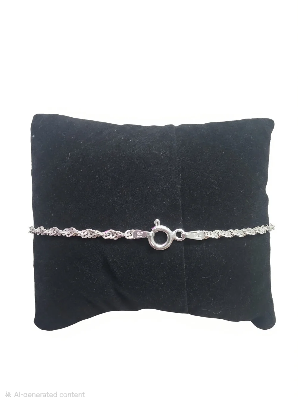 .925 Classic Silver Rope Chain Bracelet - 7.5in Unisex